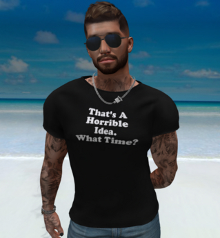 “That’s A Horrible Idea What Time” Funny Sarcastic Hoodie – Men’s Sweatshirt, Navy Blue, Large - View #10